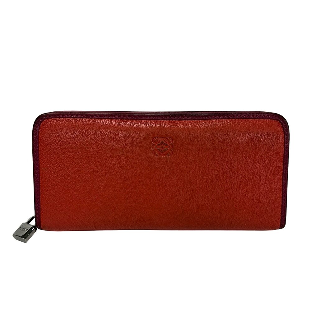 Loewe Long Wallet 113.95CF13 Red Bordeaux